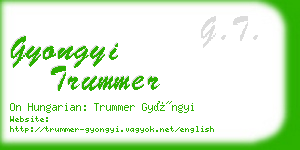gyongyi trummer business card